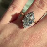 Load image into Gallery viewer, Marquise Moissanite Solitaire Ring – 14K Gold Engagement & Promise Ring