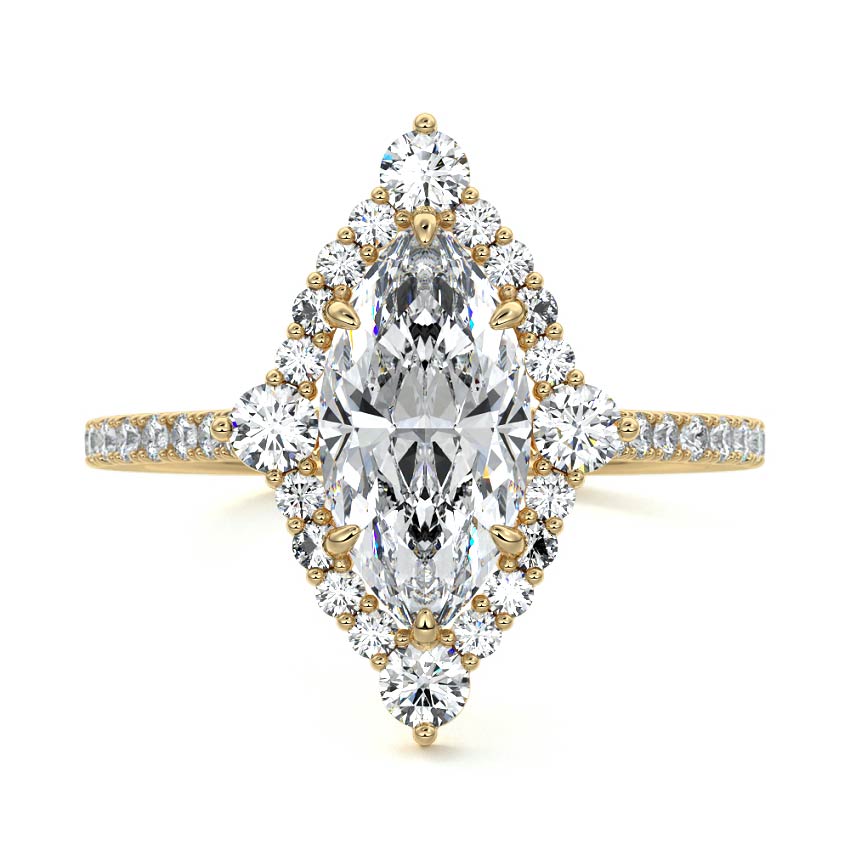 1.75 CT Marquise Cut Lab Grown Diamond Engagement Ring Mapple Gems