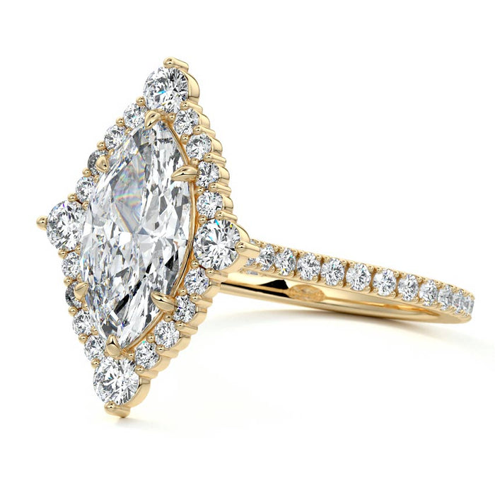 1.75 CT Marquise Cut Lab Grown Diamond Engagement Ring Mapple Gems