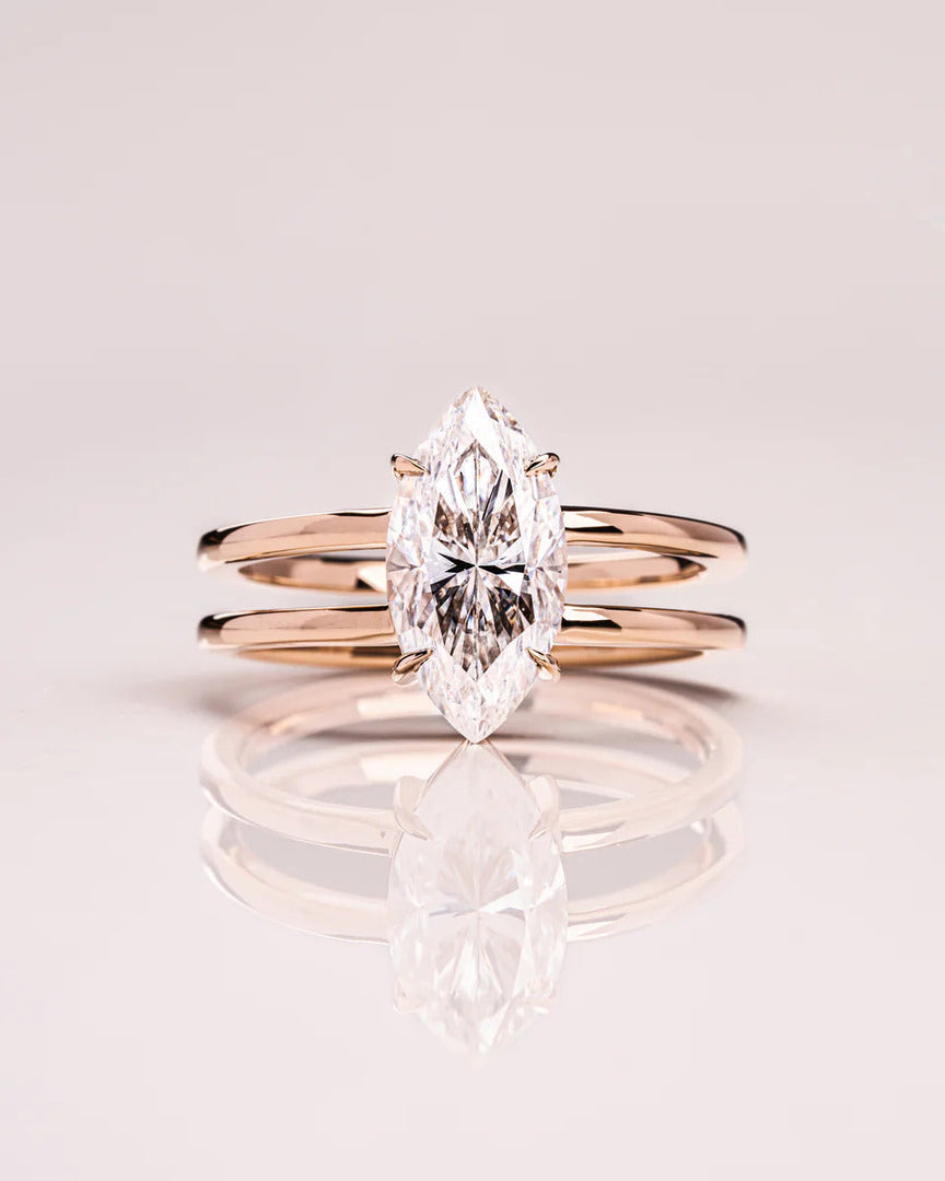 2.00 CT Marquise Cut Solitaire Moissanite Engagement Ring Mapple Gems