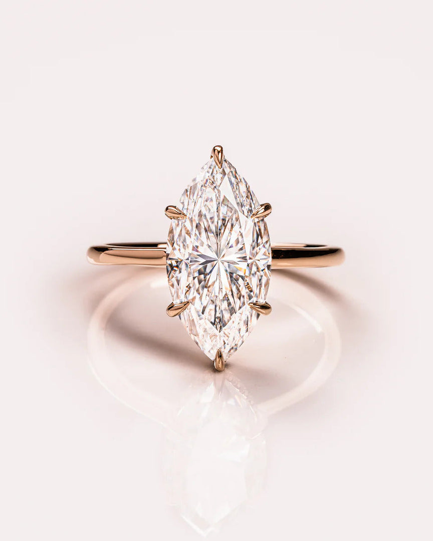 4.00 CT Marquise Cut Moissanite Wedding Ring Mapple Gems