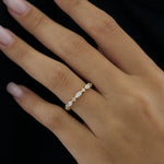 Load image into Gallery viewer, 0.30 CT Marquise Cut Round Cut Lab Grown Diamond Band For Her Mapple Gems