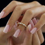 Load image into Gallery viewer, 0.30 CT Marquise Cut Round Cut Lab Grown Diamond Band For Her Mapple Gems