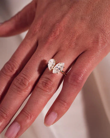 Custom Handmade Toi et Moi Bridal Ring