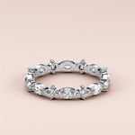 Load image into Gallery viewer, 0.50 TCW Marquise & Round Cut Lab Grown Diamond Band Gift For Her Mapple Gems