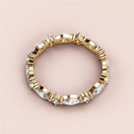 Load image into Gallery viewer, 0.50 TCW Marquise & Round Cut Lab Grown Diamond Band Gift For Her Mapple Gems