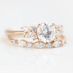 Load image into Gallery viewer, 0.26ctw Marquise and Round Cut Half Eternity Wedding Band Mapple Gems