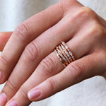 Load image into Gallery viewer, 0.26ctw Marquise and Round Cut Half Eternity Wedding Band Mapple Gems