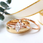 Load image into Gallery viewer, 0.26ctw Marquise and Round Cut Half Eternity Wedding Band Mapple Gems