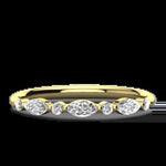 Load image into Gallery viewer, 0.26ctw Marquise and Round Cut Half Eternity Wedding Band Mapple Gems