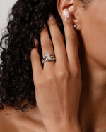 Load image into Gallery viewer, Mixed Shape Moissanite Eternity Diamond Wedding Band in Solid Gold Mapple Gems