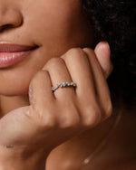 Load image into Gallery viewer, Mixed Shape Moissanite Eternity Diamond Wedding Band in Solid Gold Mapple Gems