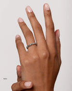Load image into Gallery viewer, Mixed Shape Moissanite Eternity Diamond Wedding Band in Solid Gold Mapple Gems