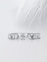 Load image into Gallery viewer, Mixed Shape Moissanite Half Eternity Diamond Wedding Band Mapple Gems