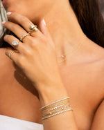 Load image into Gallery viewer, Mixed Shape Moissanite Half Eternity Diamond Wedding Band Mapple Gems