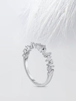 Load image into Gallery viewer, Mixed Shape Moissanite Half Eternity Diamond Wedding Band Mapple Gems