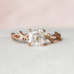 Load image into Gallery viewer, Cushion Cut Moissanite Infinity Engagement Ring