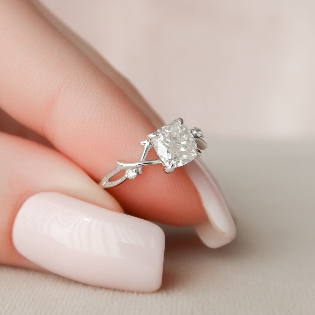 Elegant Infinity Moissanite Engagement Ring