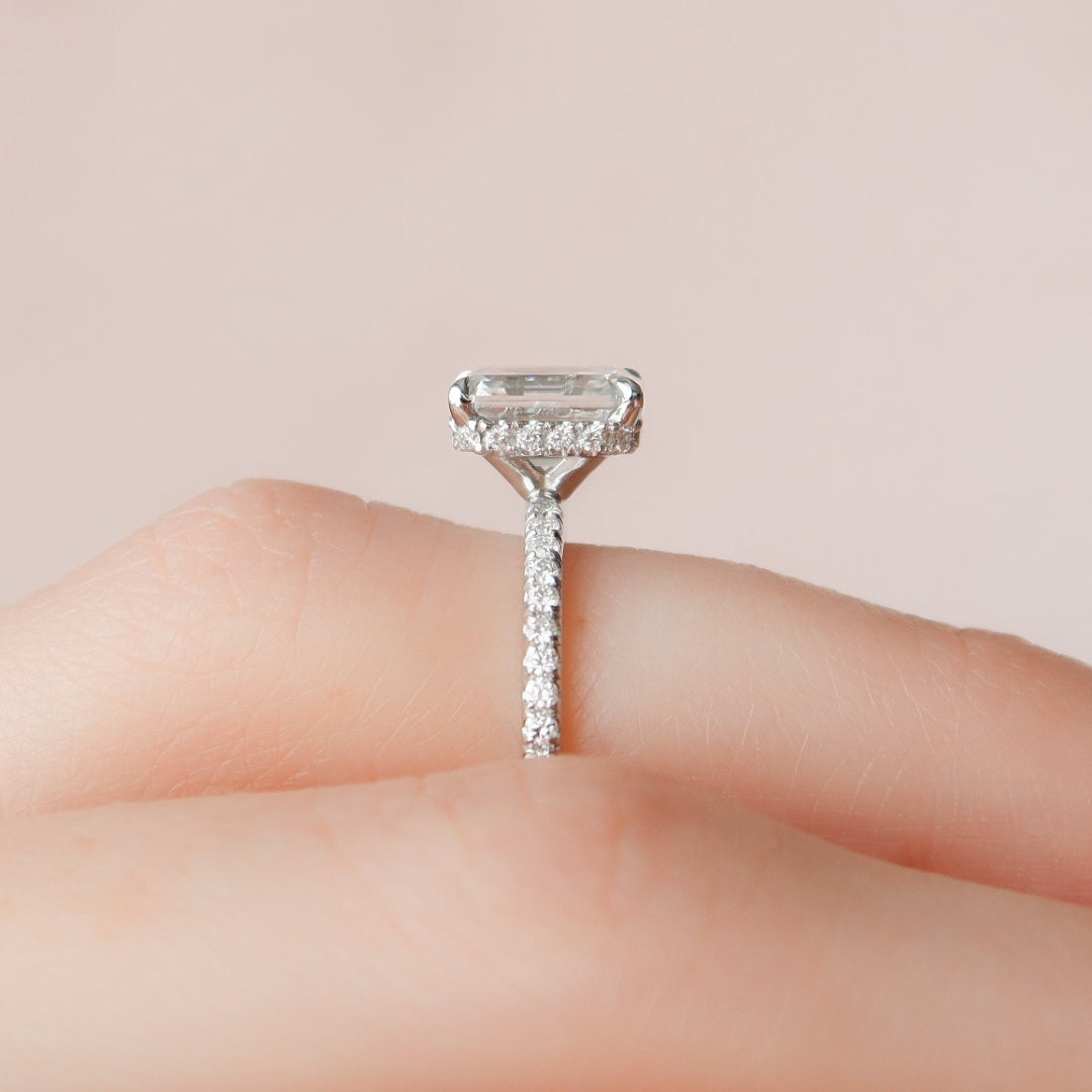 Custom Emerald Cut Bridal Jewelry
