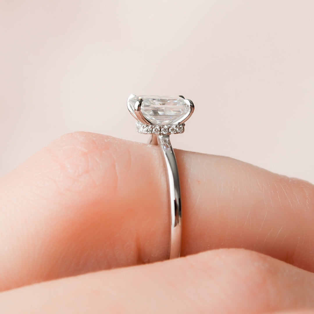 Moissanite 1.50 CT Radiant Cut Diamond Art Deco Handmade Anniversary Ring Mapple Gems