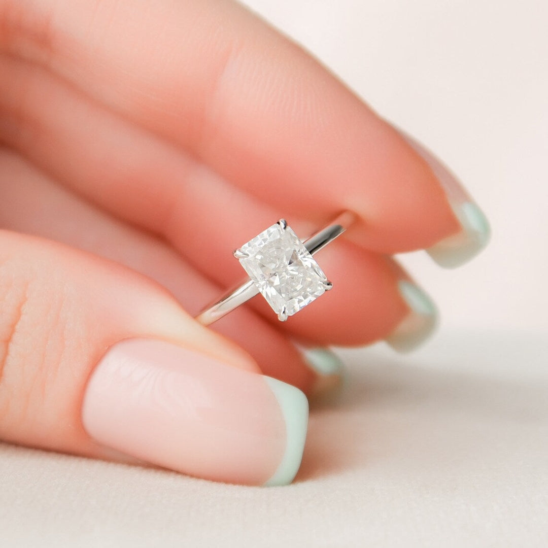 Moissanite 1.50 CT Radiant Cut Diamond Art Deco Handmade Anniversary Ring Mapple Gems