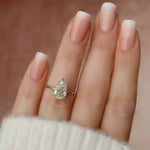 Load image into Gallery viewer, Unique Anniversary Gift Pear Moissanite Ring