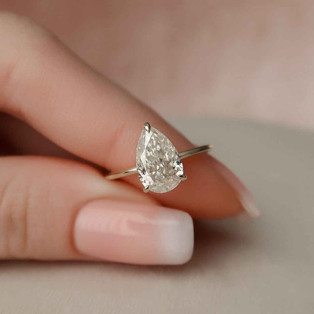 Luxury Handmade Teardrop Bridal Ring