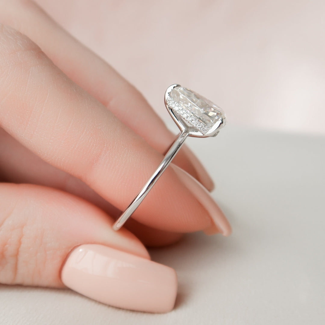 Custom Solitaire Moissanite Engagement Ring