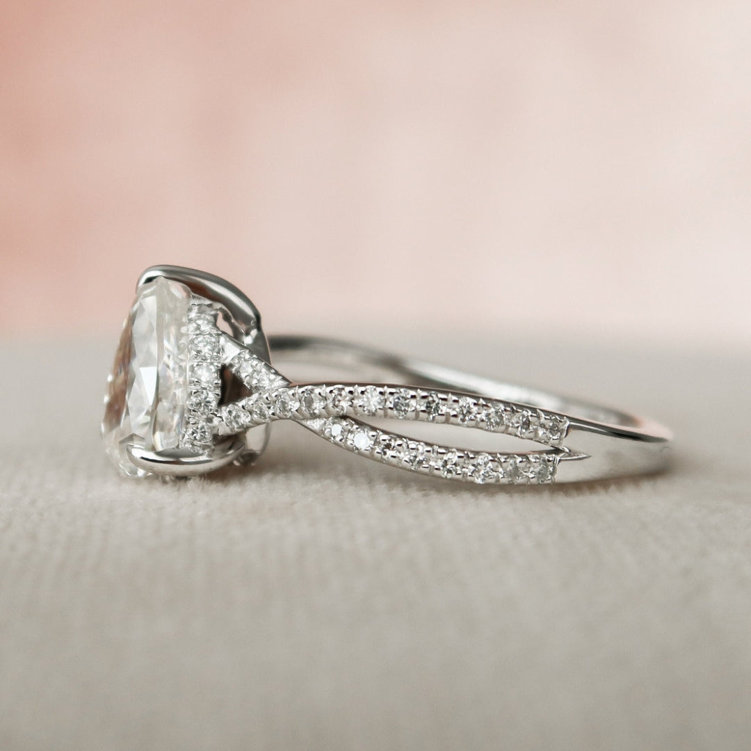 Handmade Pear Shape Promise Ring