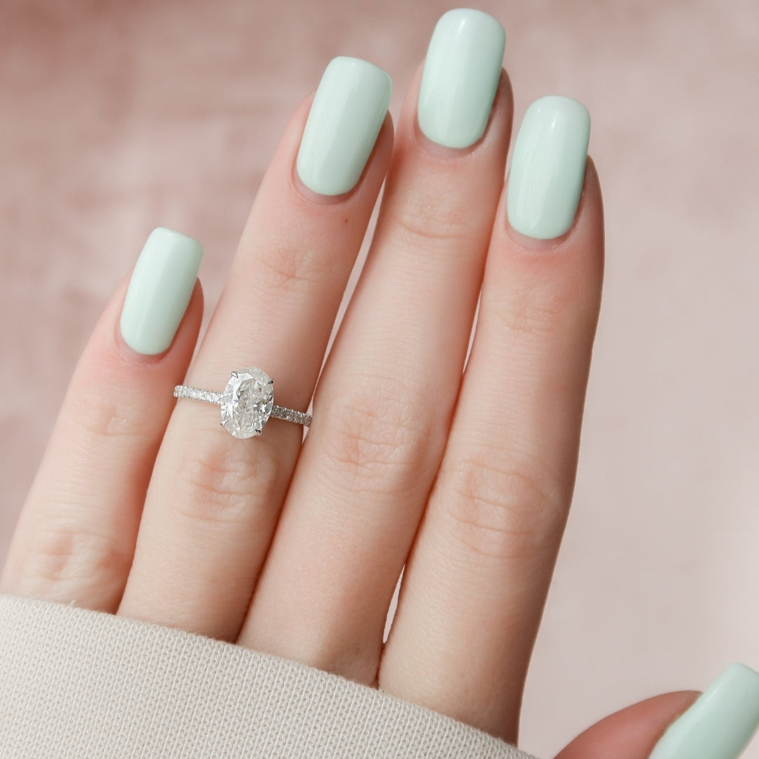 Custom Made Moissanite Engagement Ring