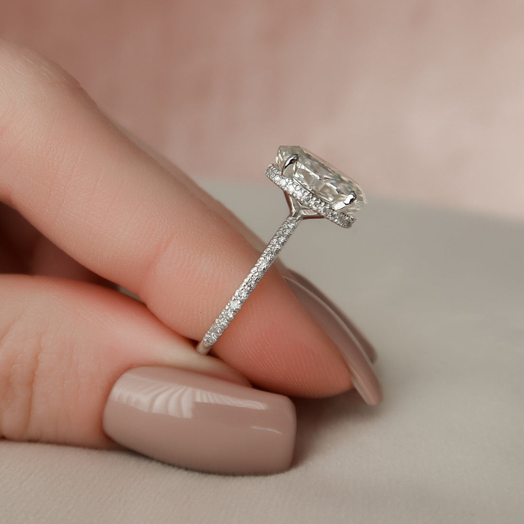Solid Gold Oval Anniversary Gift Ring