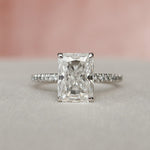 Load image into Gallery viewer, Moissanite 2.50 CT Radiant Cut  Diamond Art Deco Avant Garde Wedding Ring Mapple Gems
