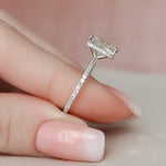 Load image into Gallery viewer, Moissanite 2.50 CT Radiant Cut  Diamond Art Deco Avant Garde Wedding Ring Mapple Gems