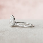 Load image into Gallery viewer, Big Pear Shape Moissanite Anniversary Ring