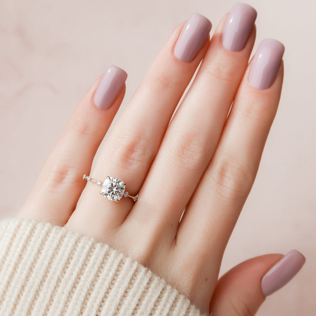 Handmade Cushion Shape Anniversary Ring