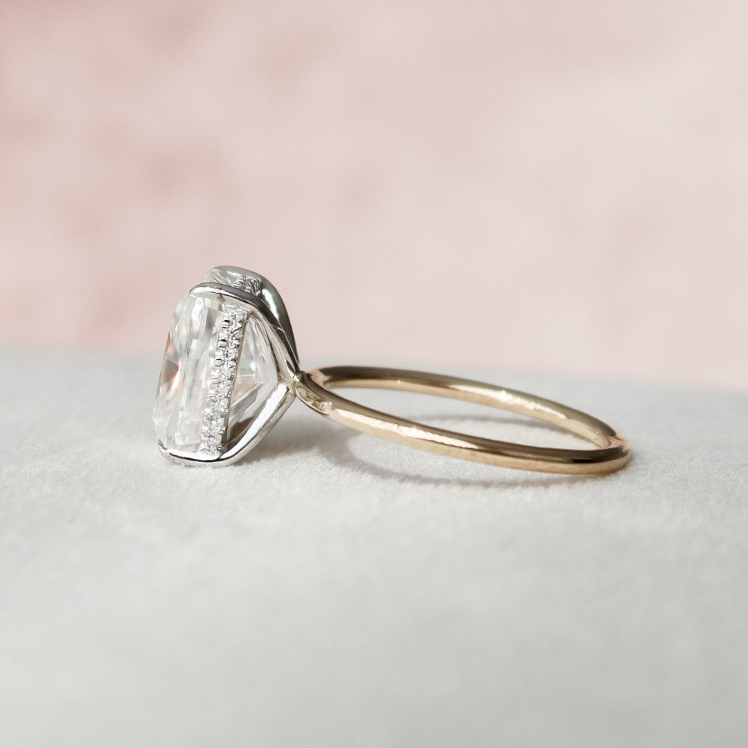 Handmade Cushion Cut Promise Ring