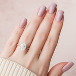 Load image into Gallery viewer, Oval Diamond Alternative Engagement Ring