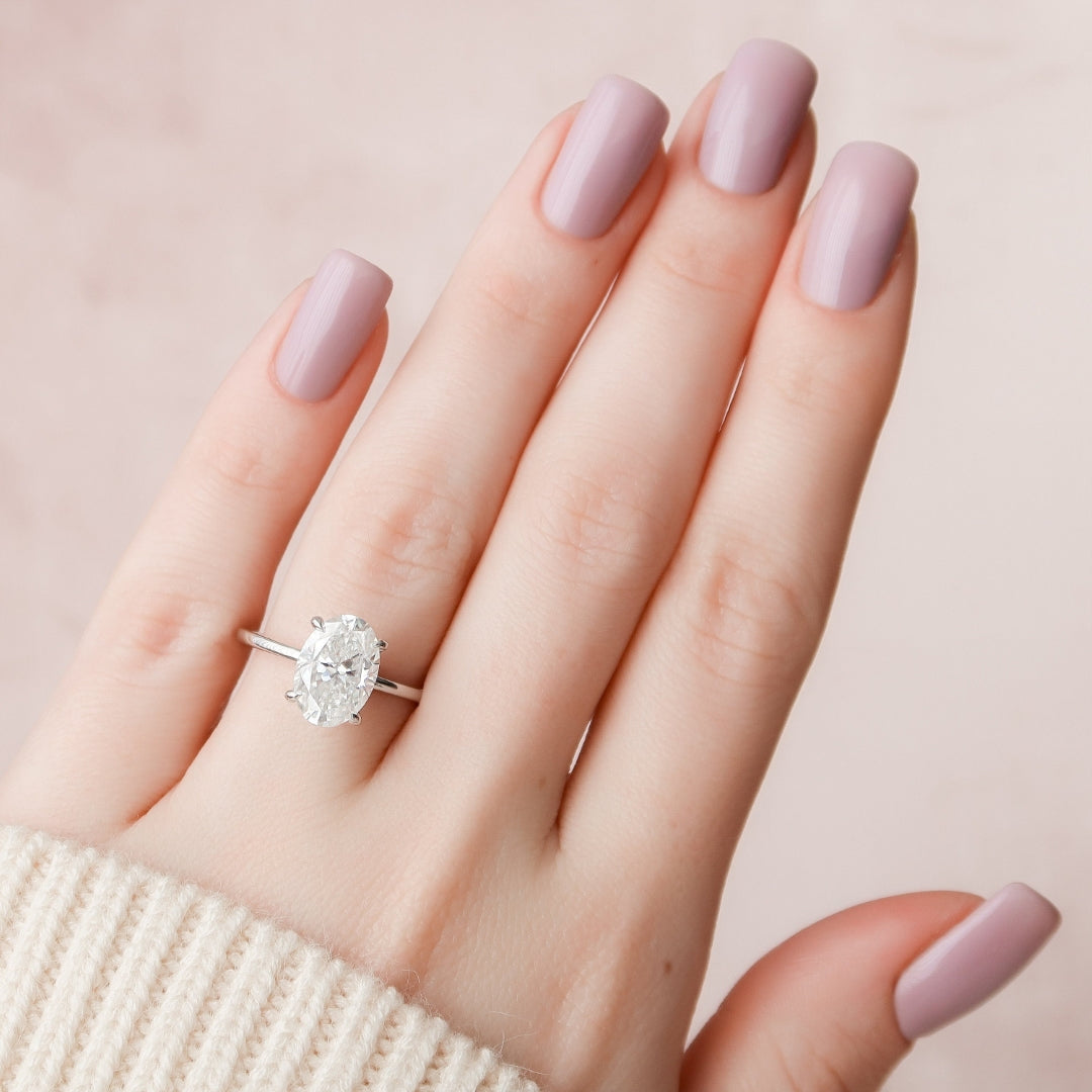 Oval Diamond Alternative Engagement Ring