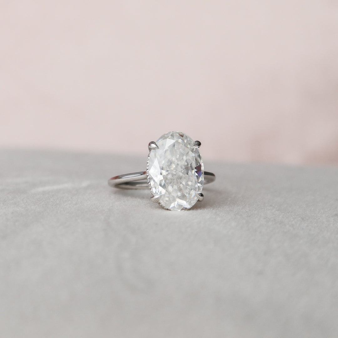 Elegant Oval Cut Promise Ring