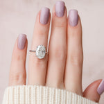 Load image into Gallery viewer, Handmade Oval Solitaire Wedding Ring
