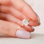 Load image into Gallery viewer, Moissanite 2 CT Radiant Cut Diamond Art Deco Gothic Handmade Anniversary Ring Mapple Gems