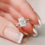 Load image into Gallery viewer, Moissanite 2 CT Radiant Cut Diamond Art Deco Gothic Handmade Anniversary Ring Mapple Gems