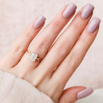 Load image into Gallery viewer, Moissanite 2 CT Radiant Cut Diamond Art Deco Gothic Handmade Anniversary Ring Mapple Gems