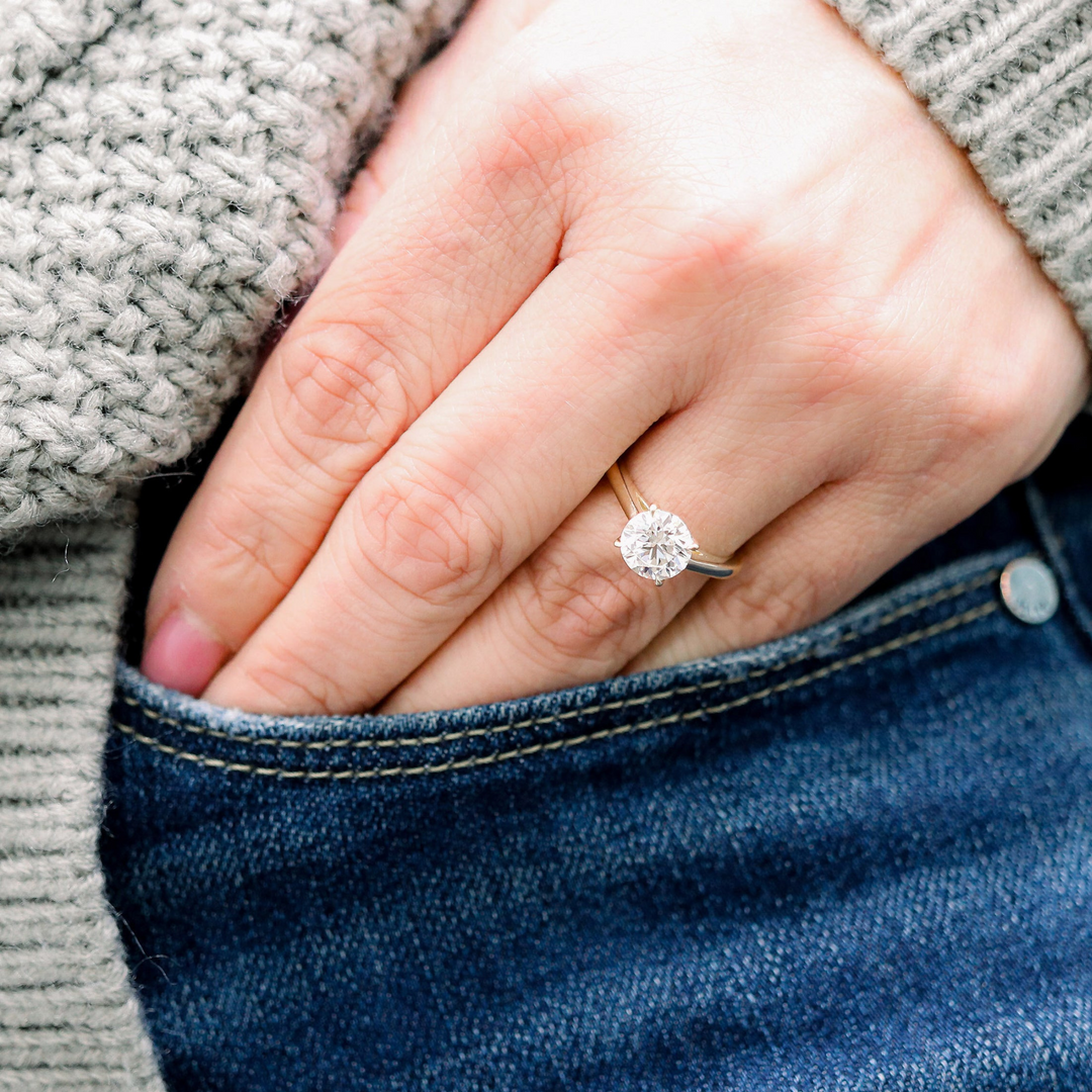 Handmade Gold Travel Promise Ring