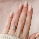 Load image into Gallery viewer, Moissanite 3.45 CT Radiant Cut Diamond Art Deco Anniversasry Ring Mapple Gems