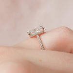 Load image into Gallery viewer, Moissanite 3.45 CT Radiant Cut Diamond Art Deco Anniversasry Ring Mapple Gems
