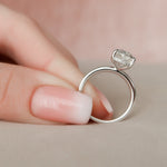 Load image into Gallery viewer, Solid Gold Oval Moissanite Engagement Ring
