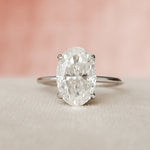 Load image into Gallery viewer, Custom Made Oval Solitaire Ring