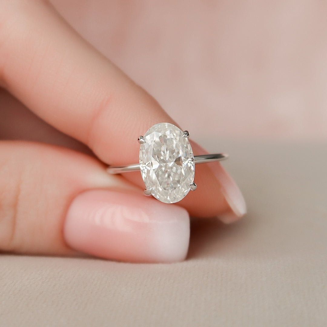 Handmade Oval Bridal Ring for Women