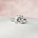 Load image into Gallery viewer, Cushion Cut Moissanite Platinum Engagement Ring